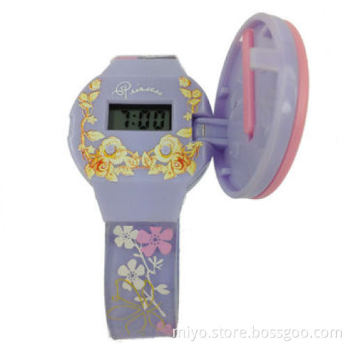 Children's watch with plastic case with plastic cover and plastic strap, LED module,promotional item